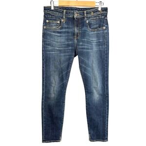 R13 Denim Jeans Women Size 27 Mid Rise Boy Skinny Made in Italy Distressed